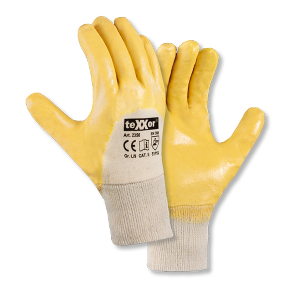 teXXor® Nitril-Handschuhe 2356 mit STRICKBUND 