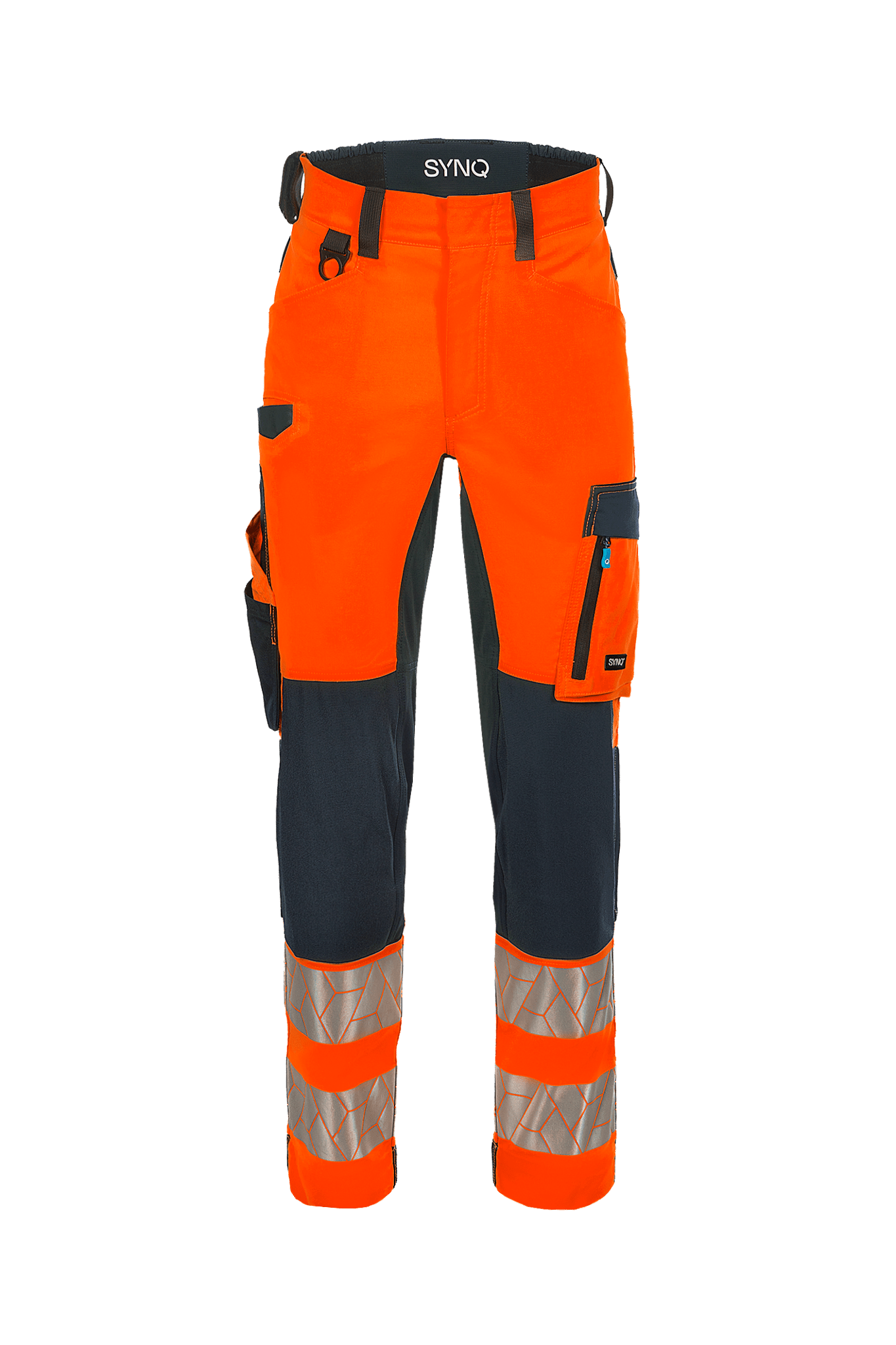 SYNQ® Nopaque Warnschutz Kniepolstertaschen Hose, Stretch-Zonen, EN ISO 20471 : 2013 +A1 2016 / Klasse 2 