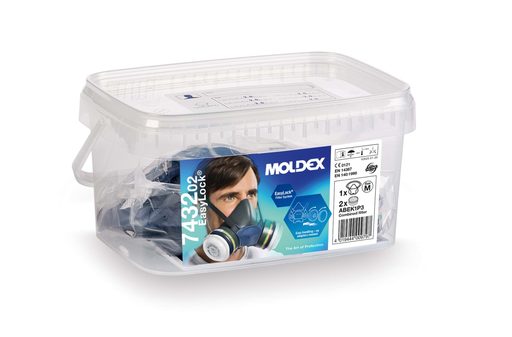 Moldex Atemschutzbox 7432 – Serie 7000 mit ABEK1P3 Filter-Set.