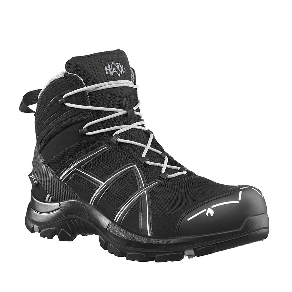 HAIX® Black Eagle Safety 40.1 mid/black-silver 610019, Sicherheitsstiefel S3 ESD mit GORE-TEX® Ausstattung