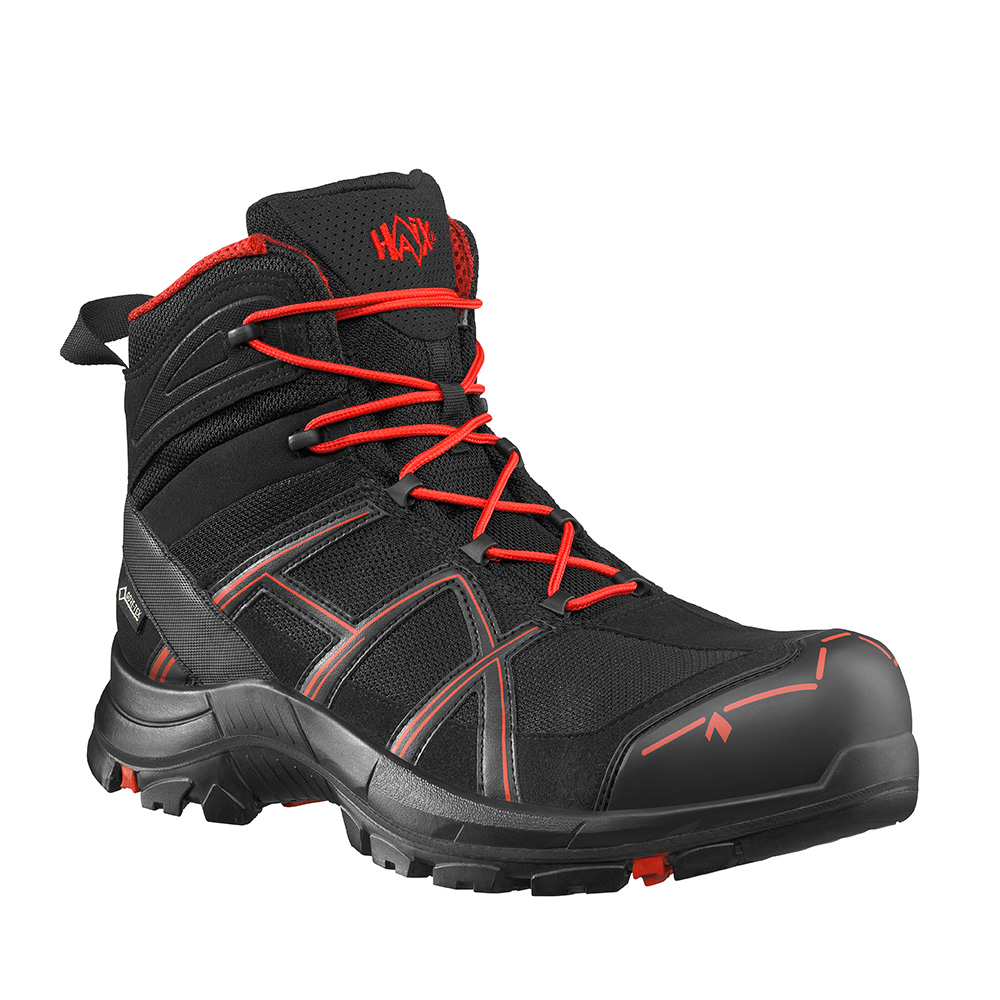 HAIX® Black Eagle Safety 40.1 mid/black-red 610018, Sicherheitsstiefel S3 mit ESD und GORE-TEX® Ausstattung