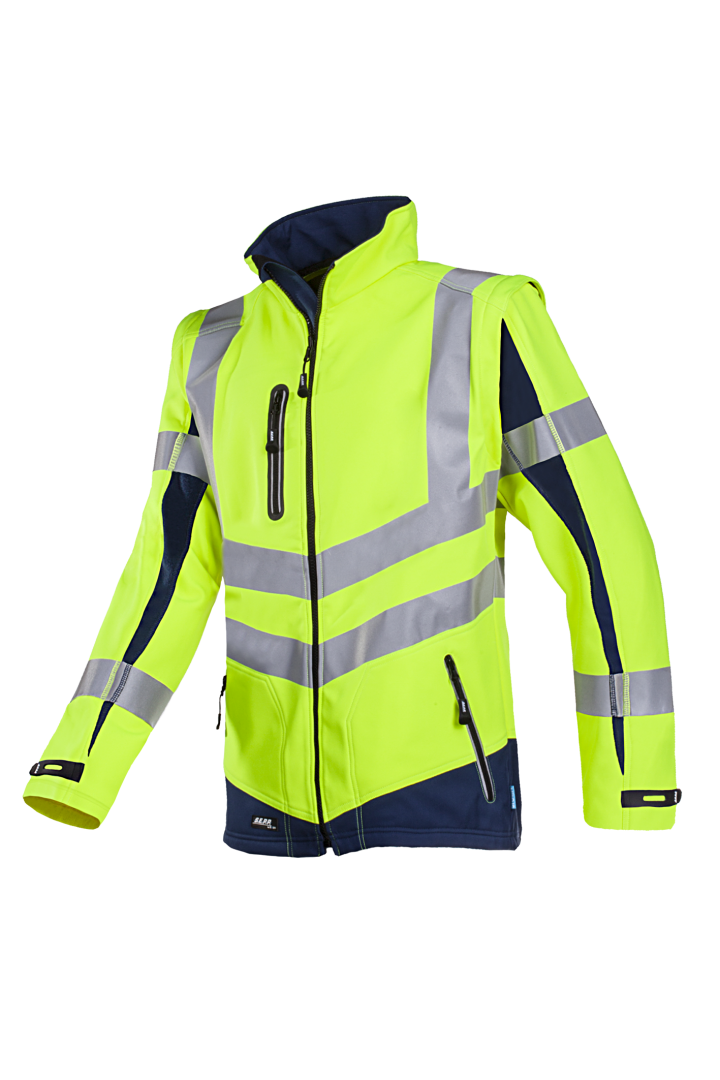 SIOEN® MALDEN Warnschutz-Softshelljacke mit abnehmbaren Ärmeln