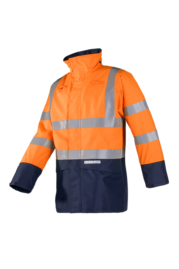 SIOEN® ELLISTON Flammenhemmende und antistatische Warnschutz-Regenjacke
